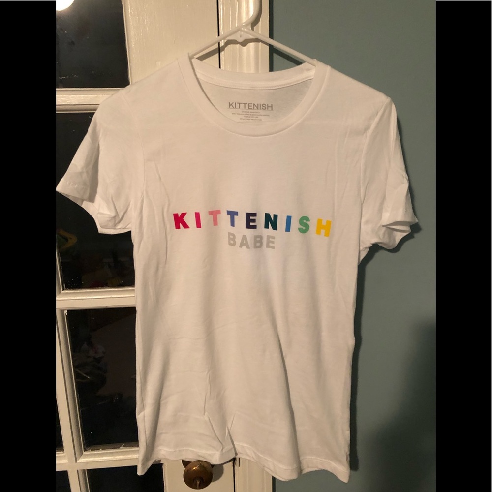 KITTENISH rainbow 🌈 tee- worn 1x!!